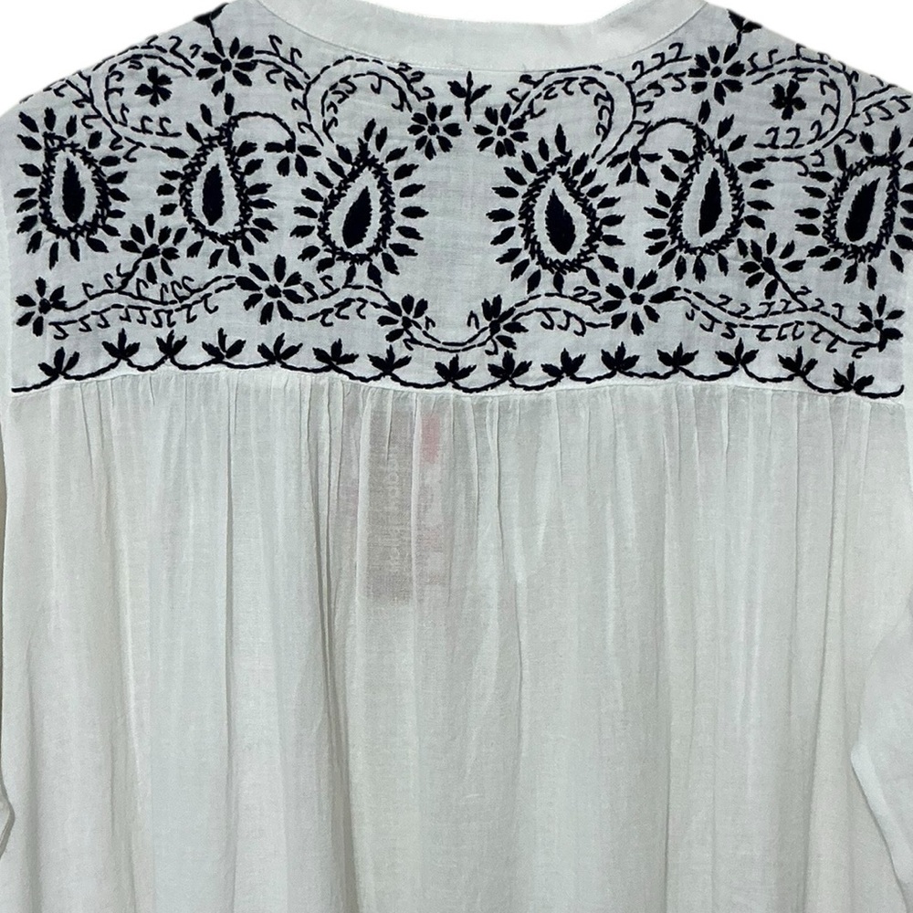 ROLLER RABBIT Lucknow Serafina Tunic XS 24” p2p White $148 Retail NWT - Picture 10 of 13